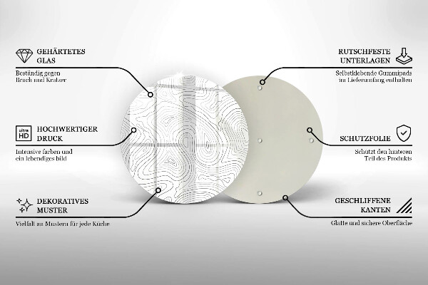 Glass worktop saver Abstraction shapes