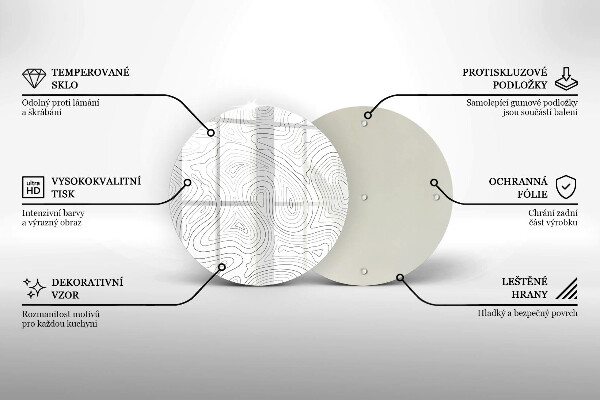 Glass worktop saver Abstraction shapes