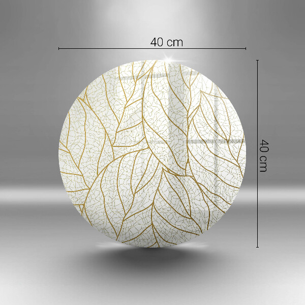 Glass worktop saver Line-art leaves pattern