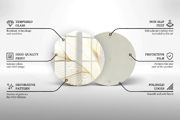 Glass worktop saver Modern Line pattern