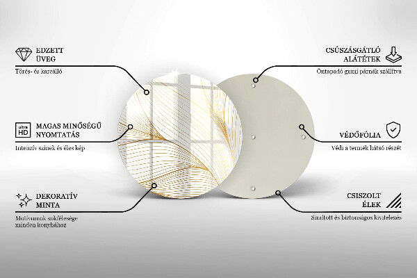Glass worktop saver Modern Line pattern
