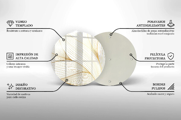 Glass worktop saver Modern Line pattern