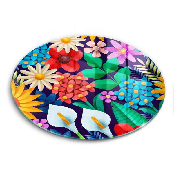 Glass worktop saver Illustration meadow flowers