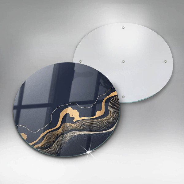 Glass worktop saver Abstraction golden lines