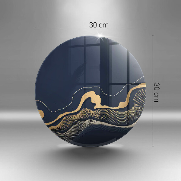 Glass worktop saver Abstraction golden lines