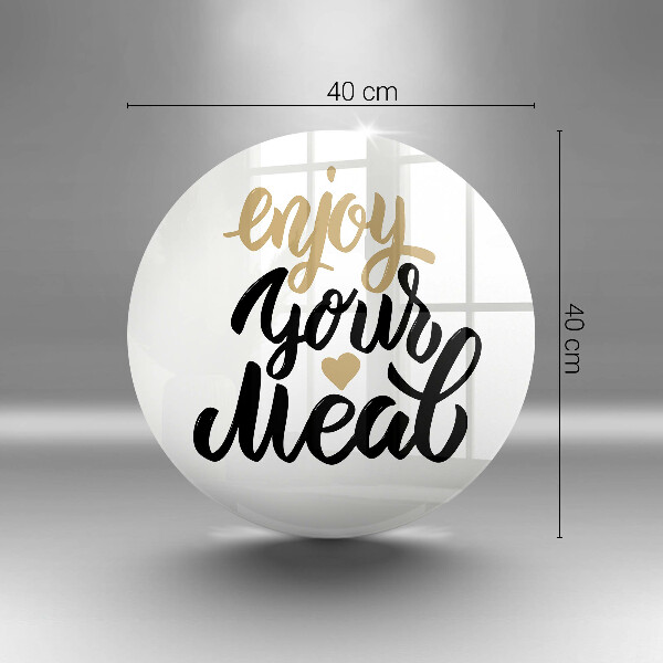 Glass worktop protector The inscription Enjoy Your Meal