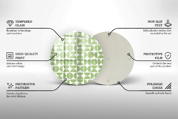 Glass worktop saver Boho shapes