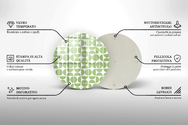 Glass worktop saver Boho shapes