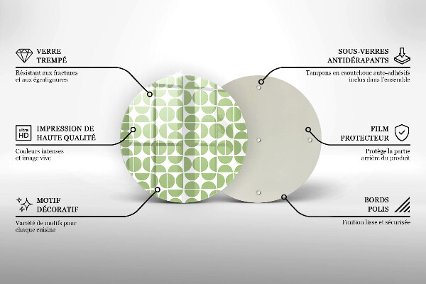 Glass worktop saver Boho shapes