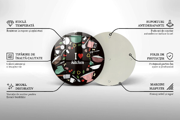 Glass worktop saver Illustration I Love Kitchen