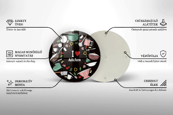 Glass worktop saver Illustration I Love Kitchen