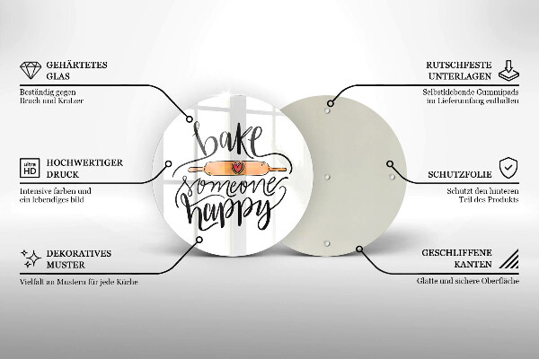 Glass worktop saver Bake some happy