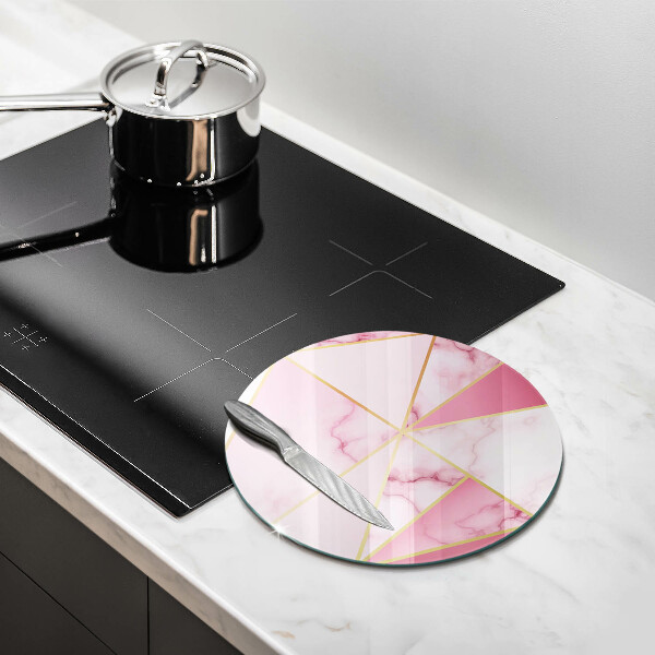 Glass worktop saver Geometric marble