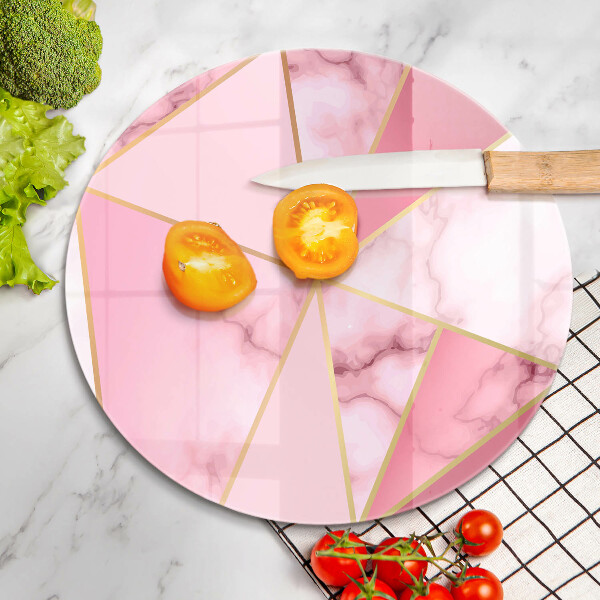 Glass worktop saver Geometric marble