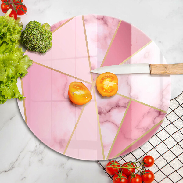 Glass worktop saver Geometric marble