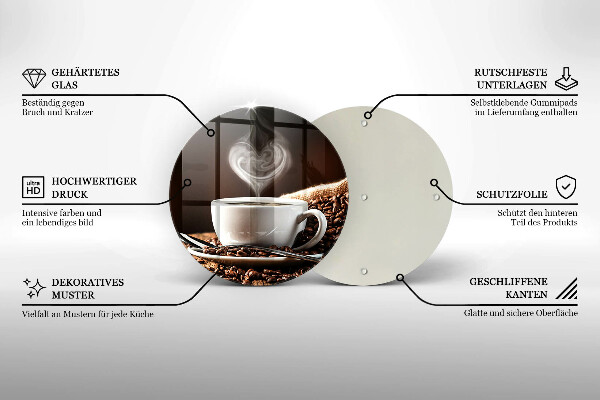 Kitchen worktop protector Coffee and cup