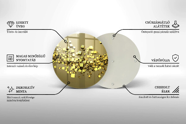Glass worktop saver Abstraction 3D geometry