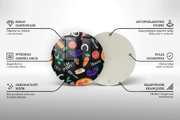 Glass worktop saver Food illustration