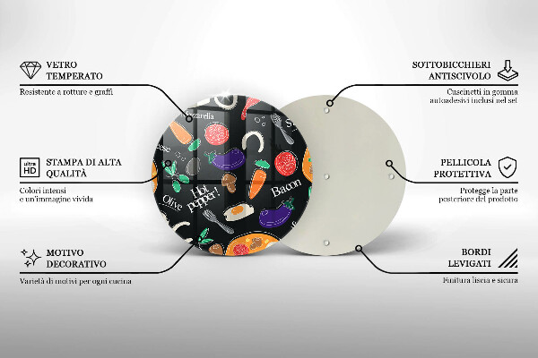 Glass worktop saver Food illustration