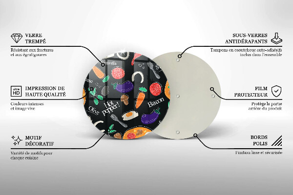 Glass worktop saver Food illustration