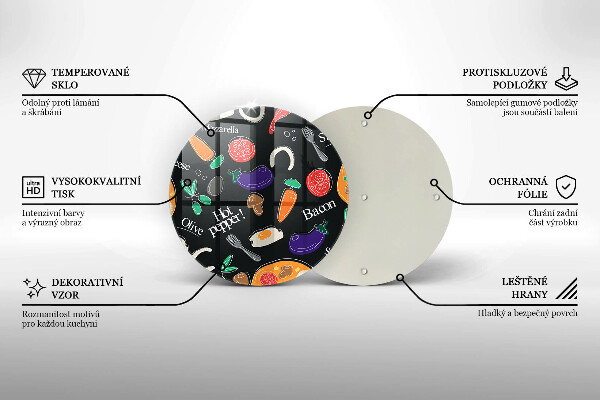 Glass worktop saver Food illustration