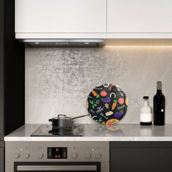 Glass worktop saver Food illustration