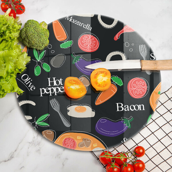 Glass worktop saver Food illustration