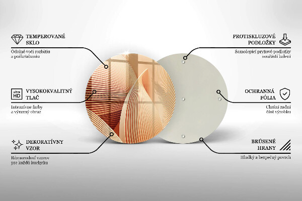 Glass cutting board Modern composition