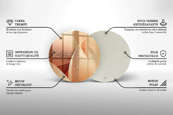 Glass cutting board Modern composition