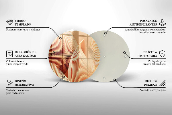 Glass cutting board Modern composition
