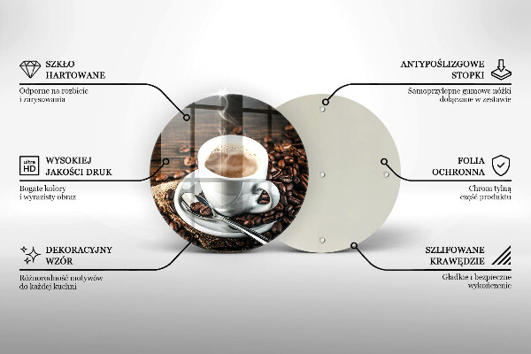 Chopping board Cup and coffee beans