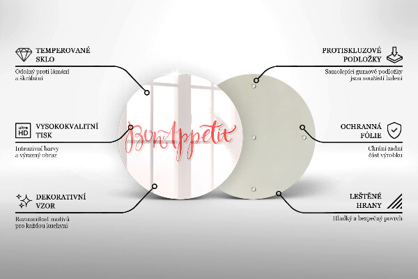 Chopping board Kitchen inscription Bon Appetit