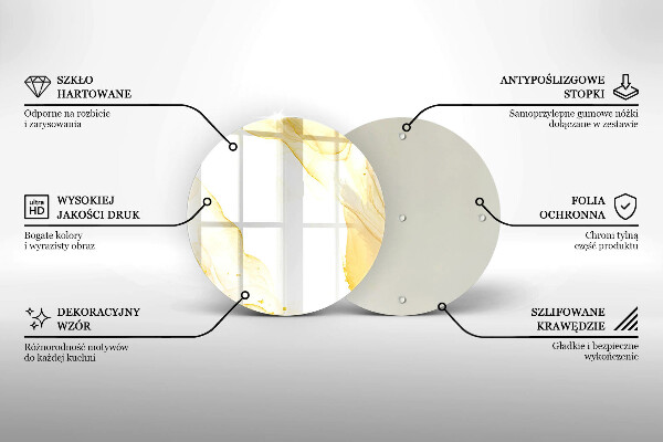 Glass worktop saver Golden abstraction