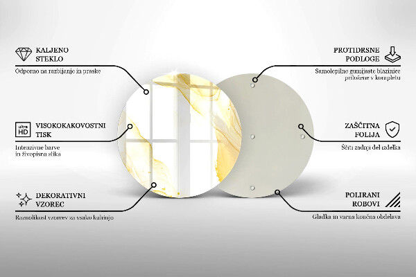 Glass worktop saver Golden abstraction