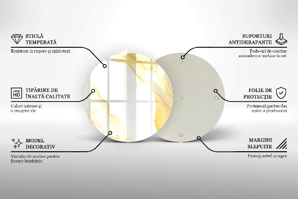Glass worktop saver Golden abstraction