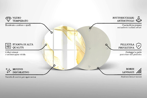 Glass worktop saver Golden abstraction