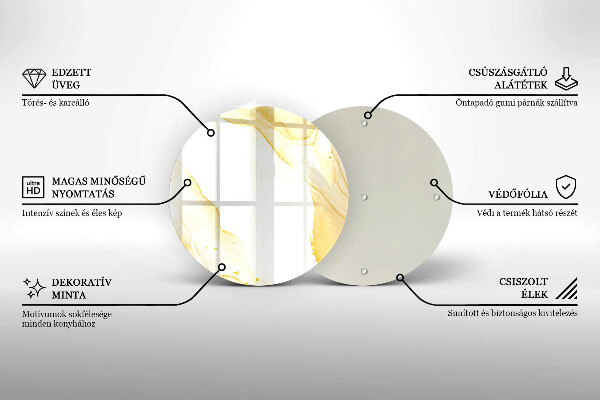 Glass worktop saver Golden abstraction