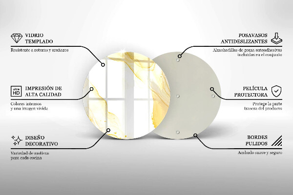 Glass worktop saver Golden abstraction