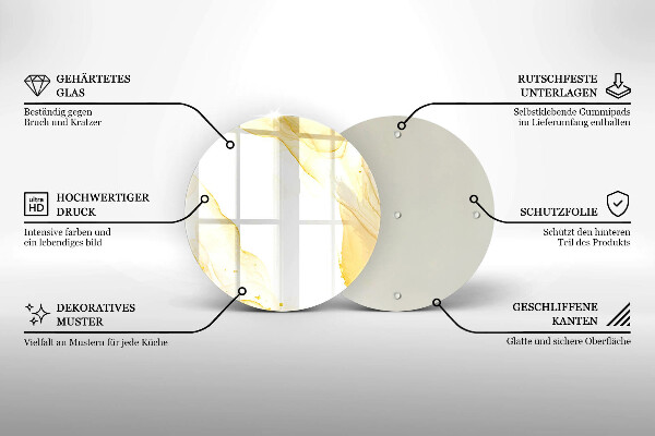 Glass worktop saver Golden abstraction