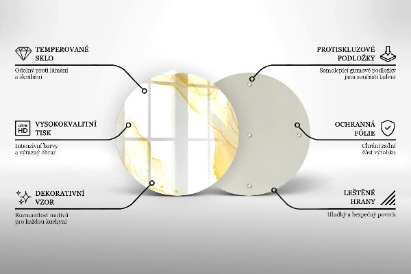 Glass worktop saver Golden abstraction