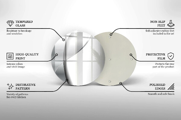 Glass worktop saver Silver metal abstraction