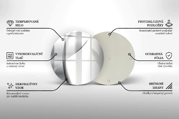 Glass worktop saver Silver metal abstraction