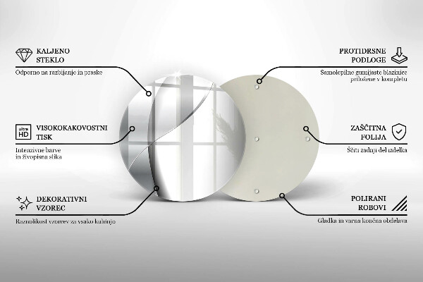 Glass worktop saver Silver metal abstraction