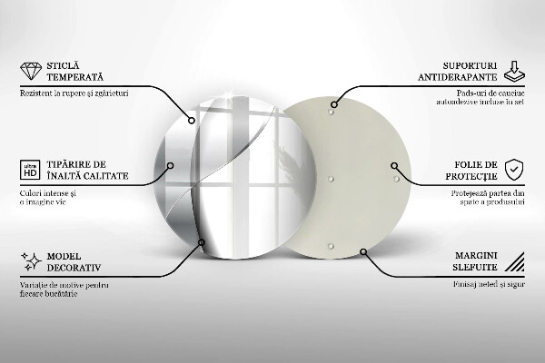 Glass worktop saver Silver metal abstraction