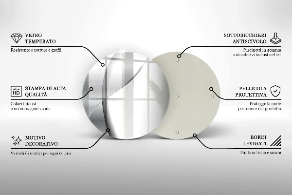 Glass worktop saver Silver metal abstraction