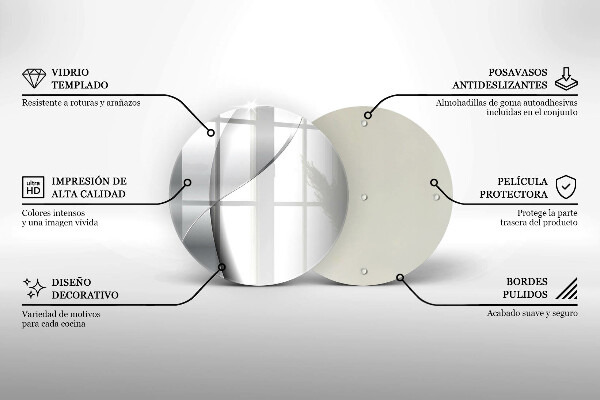 Glass worktop saver Silver metal abstraction