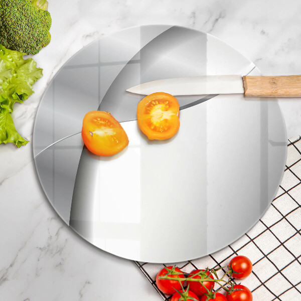 Glass worktop saver Silver metal abstraction