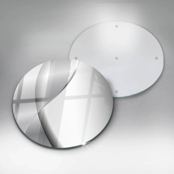 Glass worktop saver Silver metal abstraction