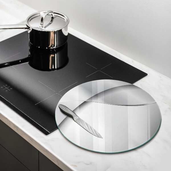 Glass worktop saver Silver metal abstraction