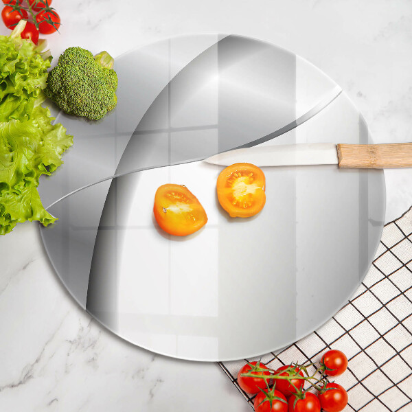 Glass worktop saver Silver metal abstraction